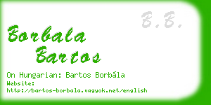borbala bartos business card
