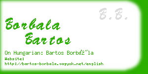 borbala bartos business card